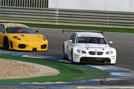 BMW Motorsport havde en M3 GT2 (E92) med – Her kørt af Jörg Müller - bag ham lå andre GT2 biler såsom JMW's Ferrari.
